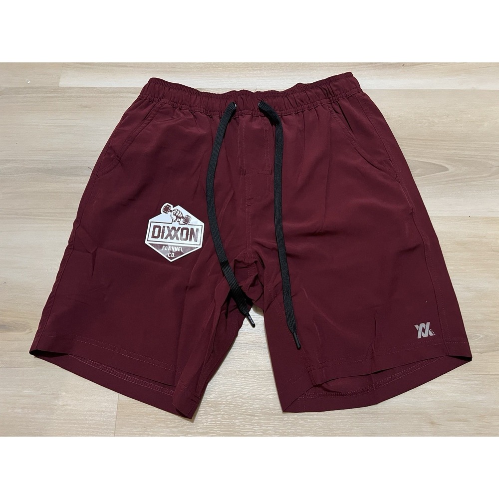 Dixxon Flannel Co The Brad Maroon Shorts Lined Athletic Stretch Men's Size M New